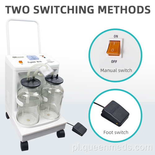 mobilna elektryczna maszyna ssąca medyczny aspirator próżniowy